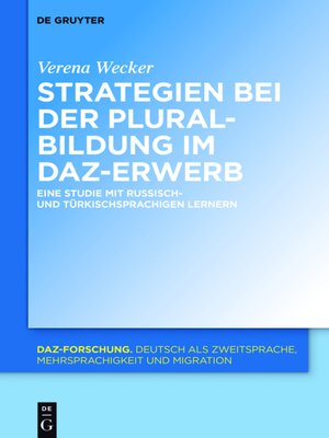 cover image of Strategien bei der Pluralbildung im DaZ-Erwerb